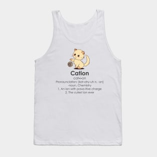 Cation Chemistry Pawsitive Element' Science Cat Tank Top